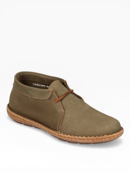 Born Other - Born Nuala II Olive Green Nubuck Lace Up Chukka Booties Size 10